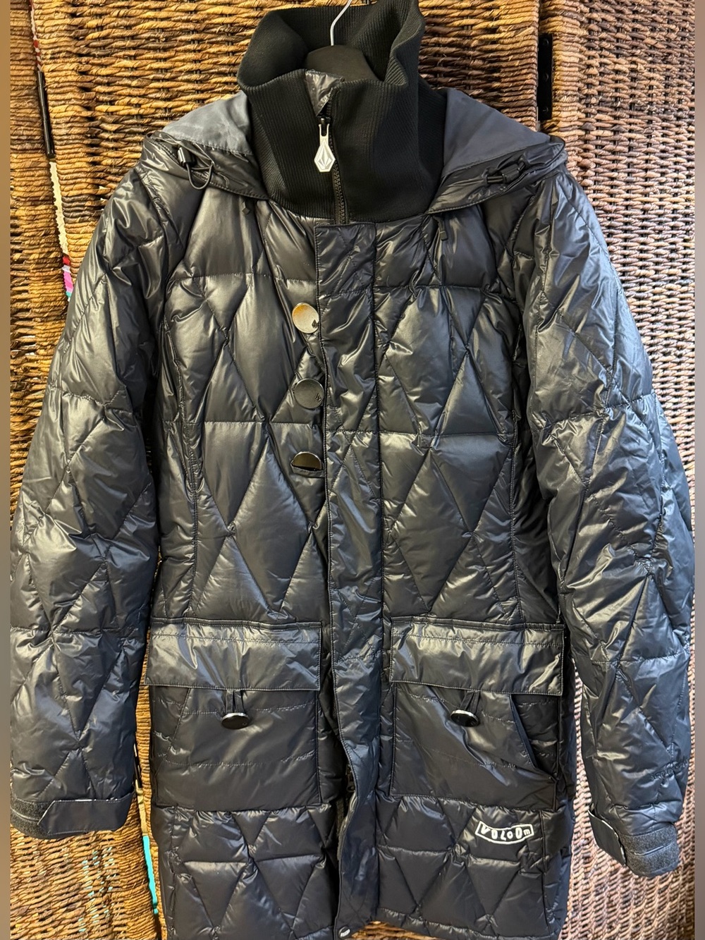 Volcom Thermite Quilted Snowboard Jacket - Black, Size: Medium, Vintage
